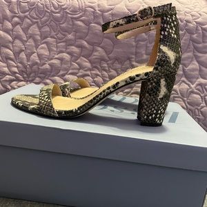 Essex Lane snake print block heels